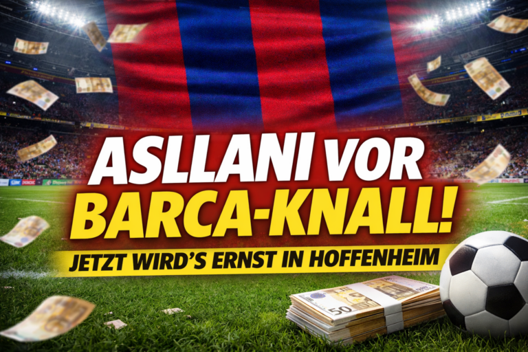 Fisnik Asllani vor dem nächsten Karriereschritt: Das Interesse aus Barcelona verdichtet sich – Hoffenheim könnte im Sommer kräftig kassieren.