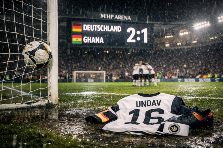 Undav sticht spät zu: Deutschland ringt Ghana im Regen nieder