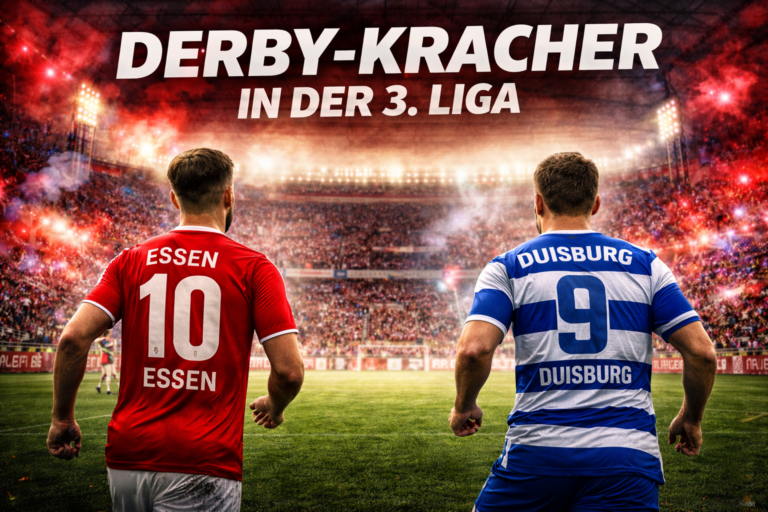 Derby der Aufstiegsanwärter in der 3. Liga – der Tabellenzweite Rot-Weiss Essen trifft am Karsamstag auf den viertplatzierten MSV